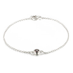 Brazalete en plata con Granate de Mozambique