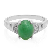 Anillo en plata con Crisoprasa imperial