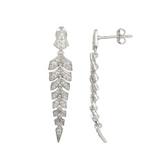 Pendientes en plata con Zircón (Adela Silber)