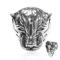 Anillo en plata con Diamante amarillo I2