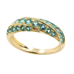 Anillo en oro con Esmeralda de Zambia AAA (de Melo)
