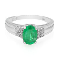Anillo en plata con Esmeralda de Bahía