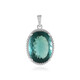 Colgante en plata con Fluorita verde