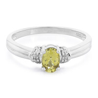Anillo en plata con Crisoberilo de Brasil