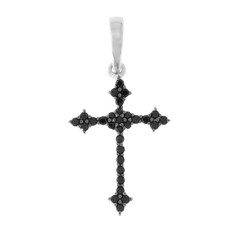 Colgante en plata con Espinela negra