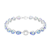 Brazalete en plata con Topacio Místico azul