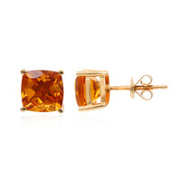Pendientes en oro con Citrino de Madeira