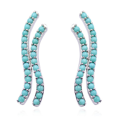 Pendientes en plata con Turquesa de Kingman (Anne Bever)