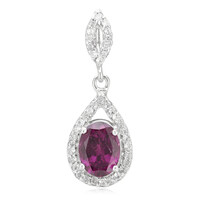 Colgante en plata con Granate Magenta