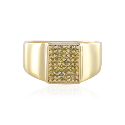 Anillo en plata con Diamante I3 amarillo