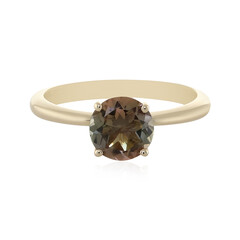 Anillo en oro con Piedra del sol de Oregón