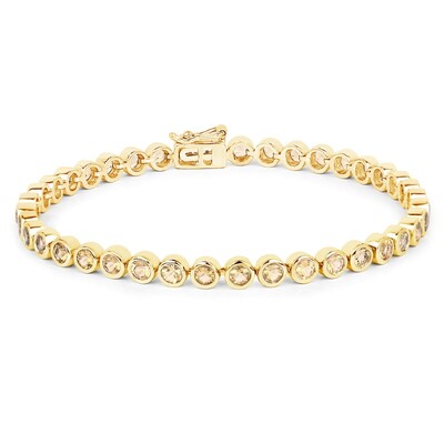 Brazalete en plata con Citrino
