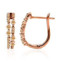 Pendientes en oro con Diamante rosa de Francia de Argyle SI1
