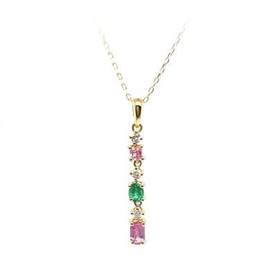 Collar en oro con Zafiro rosado (CIRARI)