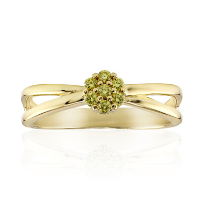Anillo en oro con Diamante amarillo VS1 (Annette)