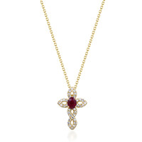 Collar en oro con Rubí de Mozambique AAA (CIRARI)