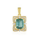Colgante en plata con Fluorita verde