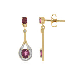 Pendientes en plata con Rodolita