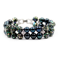 Brazalete en plata con Perla Freshwater (Dallas Prince Designs)