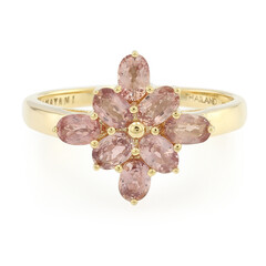 Anillo en oro con Zafiro Padparascha no calentado (AMAYANI)
