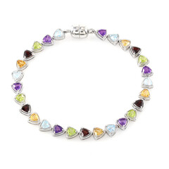 Brazalete en plata con Amatista de Zambia