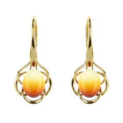 Pendientes en plata con Ámbar báltico