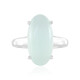 Anillo en plata con Calcedonia agua