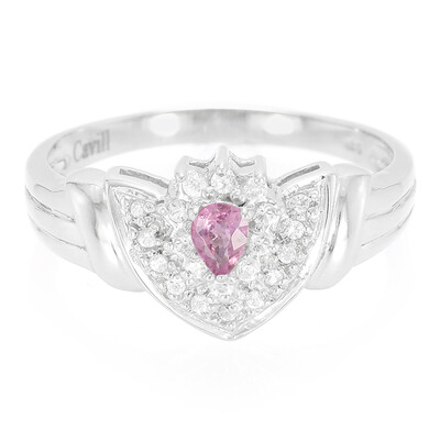 Anillo en plata con Turmalina cuprífera
