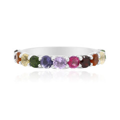 Anillo en plata con Granate de Mozambique