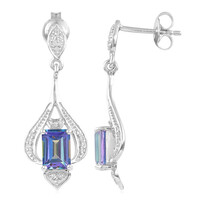 Pendientes en plata con Topacio Neptuno