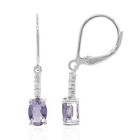 Pendientes en plata con Iolita