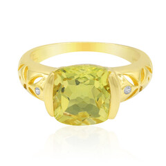 Anillo en plata con Citrino de color limón