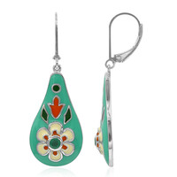 Pendientes en plata con Esmeralda de Brasil (TPC)