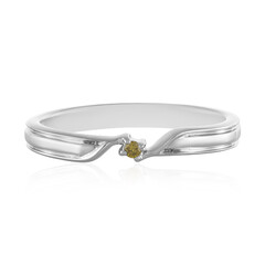 Anillo en plata con Diamante I3 amarillo