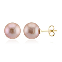 Pendientes en plata con Perla Ming púrpura (TPC)