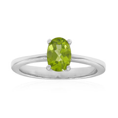 Anillo en plata con Peridoto de Birmania