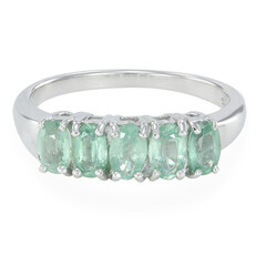 Anillo en plata con Cianita menta