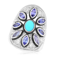 Anillo en plata con Turquesa (Dallas Prince Designs)