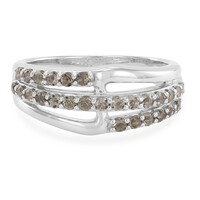 Anillo en plata con Cuarzo ahumado