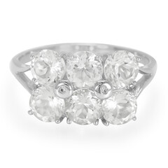 Anillo en plata con Goshenita