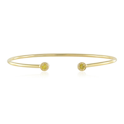 Brazalete en plata con Diamante amarillo VS1