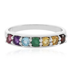 Anillo en plata con Granate de Mozambique