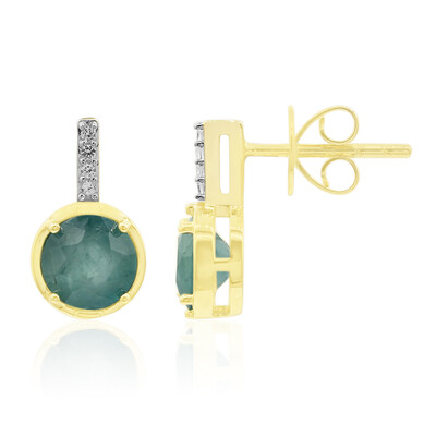 Pendientes en oro con Grandidierita