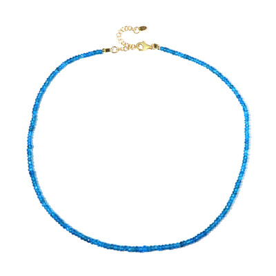 Collar en plata con Apatita azul neón