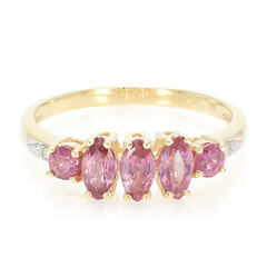 Anillo en oro con Zafiro Padparascha no calentado (AMAYANI)