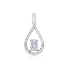 Colgante en plata con Piedra de Luna arcoíris