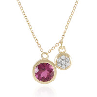 Collar en oro con Turmalina rosa