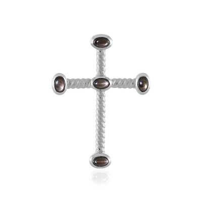 Colgante en plata con Zafiro estrella negra (MONOSONO COLLECTION)