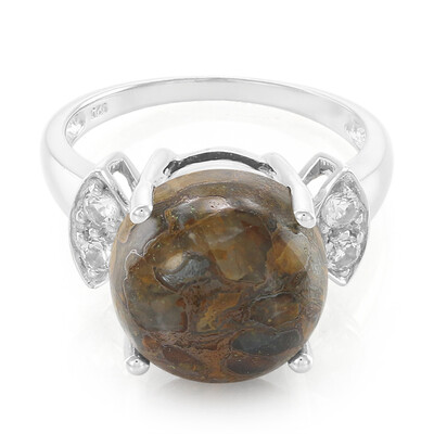 Anillo en plata con Cuarzo Dinosaurio