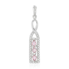 Colgante en plata con Zafiro de Ceilán rosa